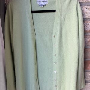 Saks Fifth Avenue Pastel Green Cardigan
